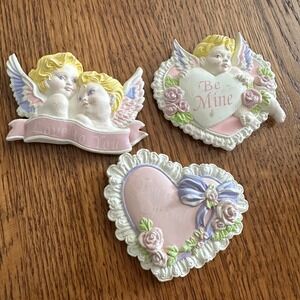 Vintage 1997 Avon Valentine Gift Collection Cherub Magnets Unisex OS Pastel